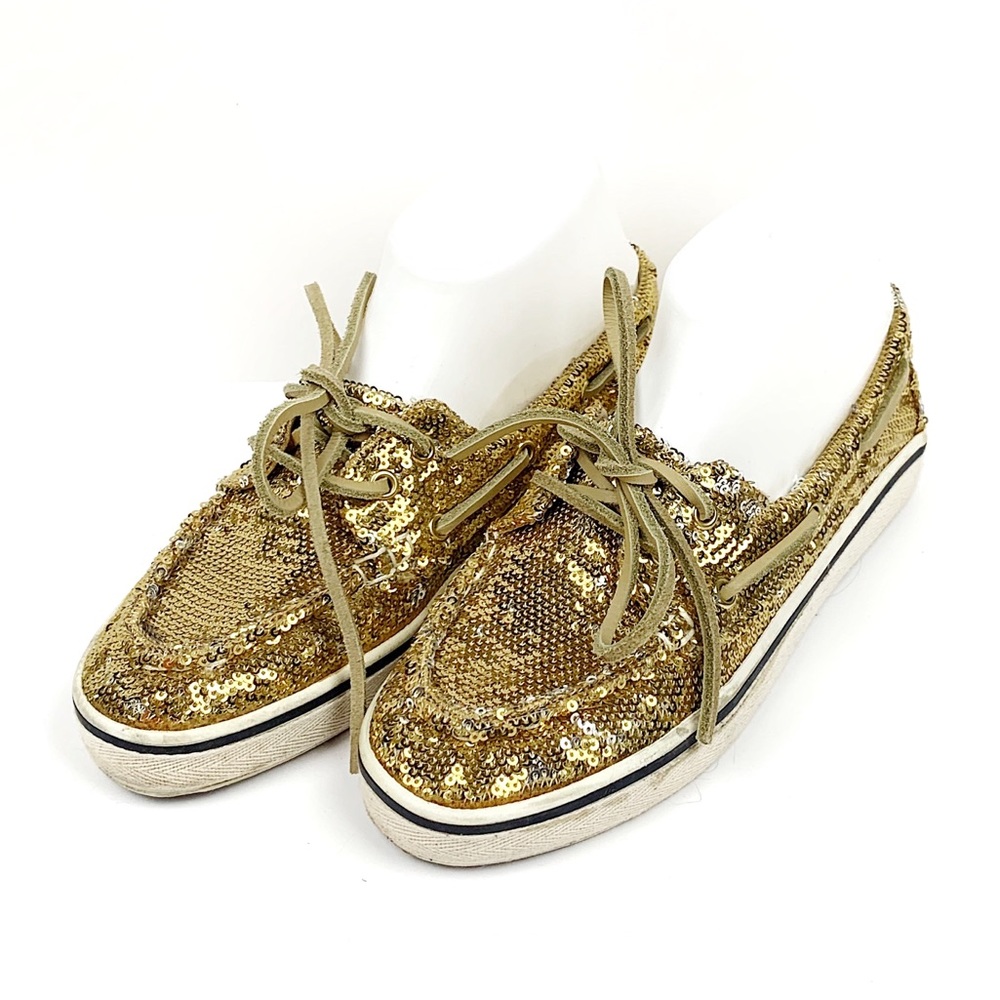 Steve Madden Gold Sequin Sneakers